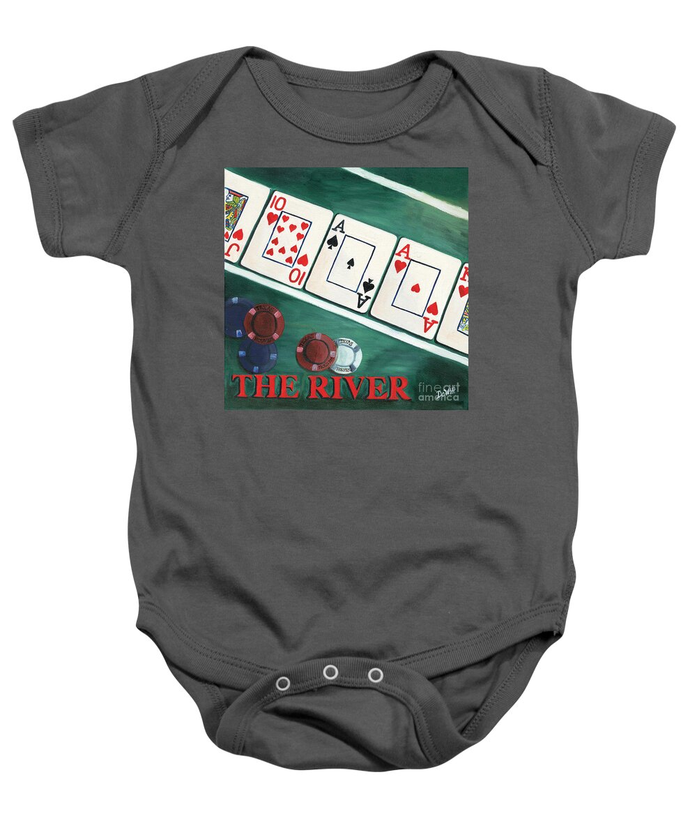 The River Baby Onesie featuring the painting The River by Debbie DeWitt