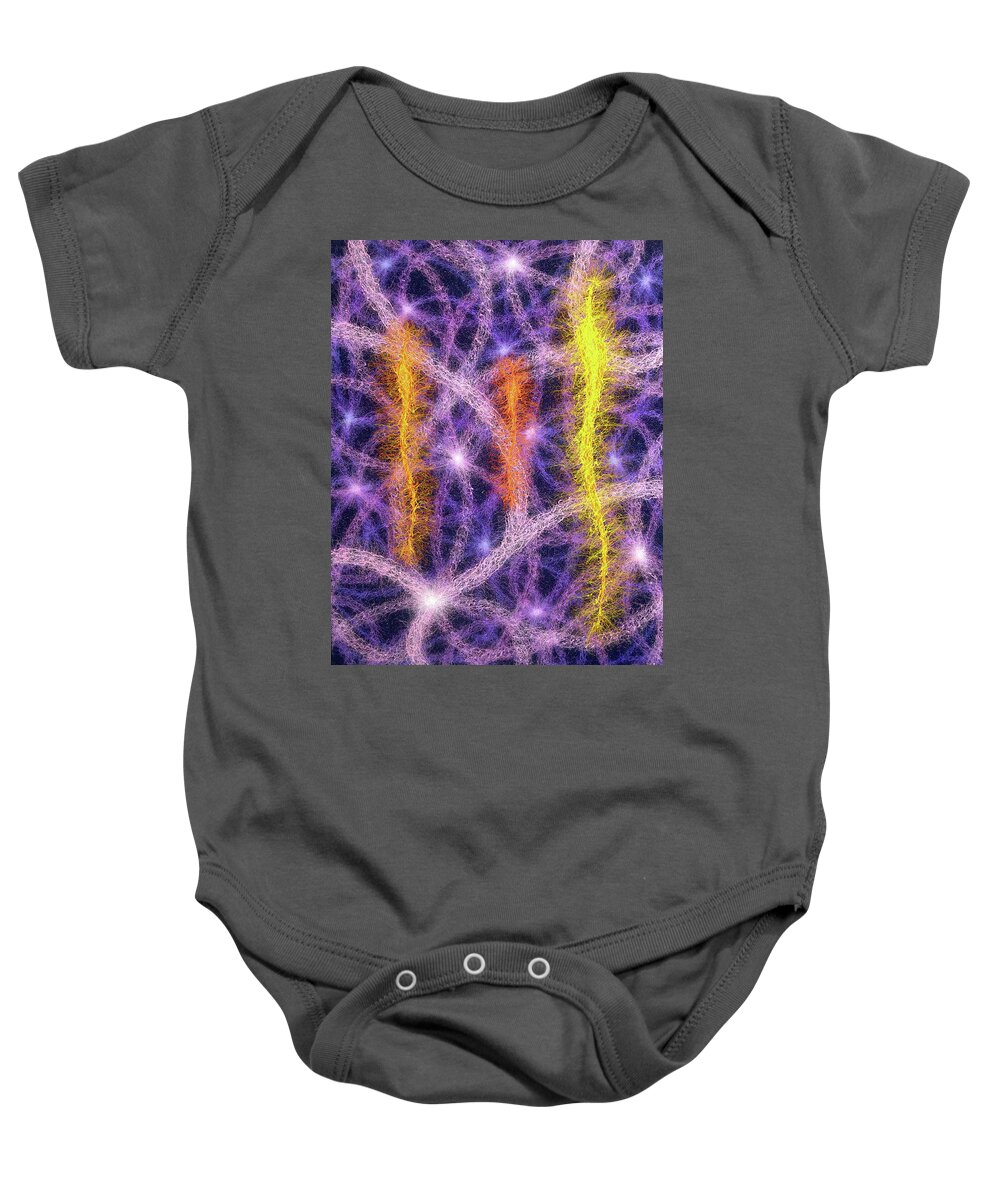 Color Baby Onesie featuring the painting Three Two by Stephen Mauldin