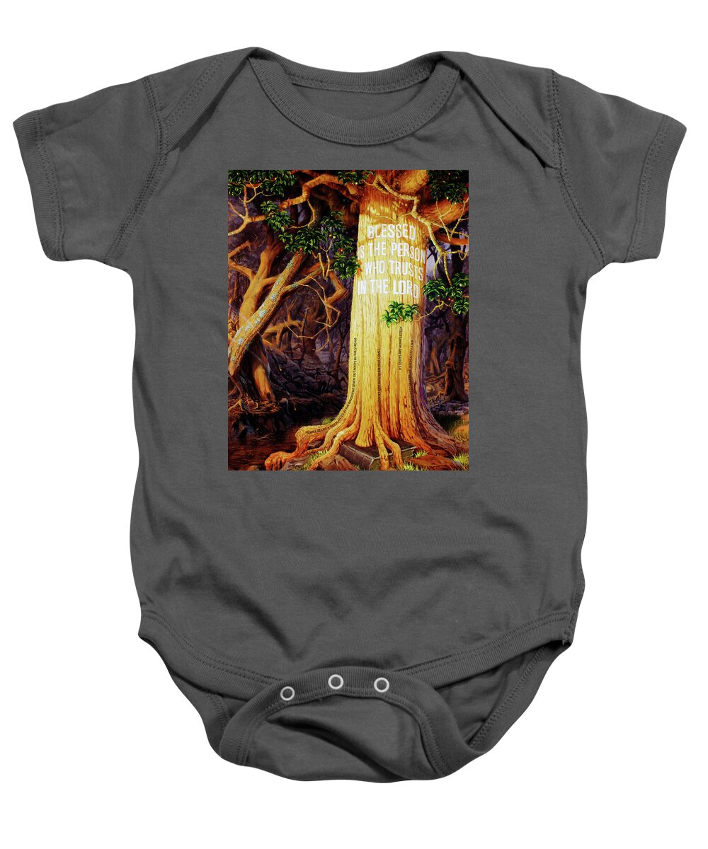 Standing Baby Onesie featuring the painting Trust in the Lord #1 by Graham Braddock