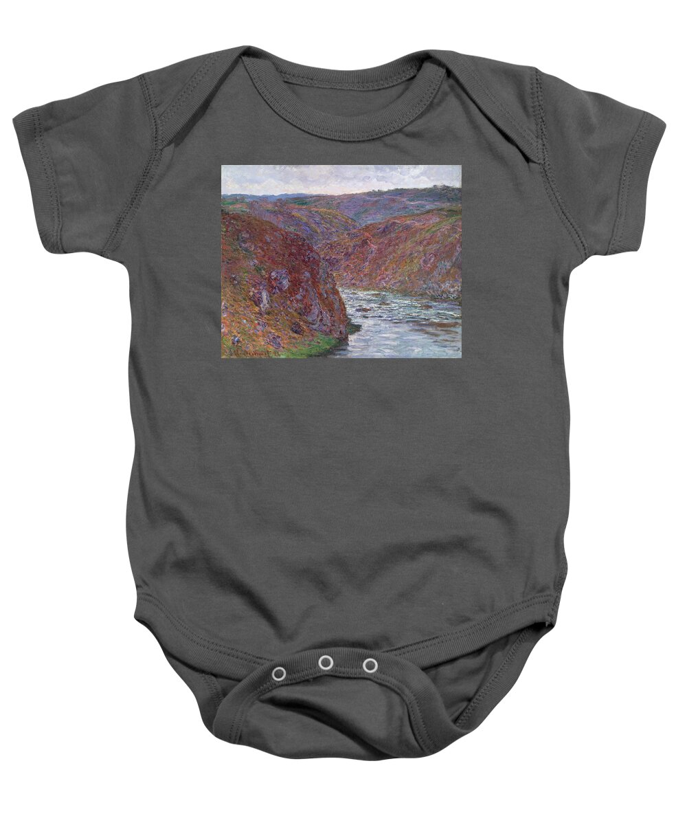 Claude Monet.monet Baby Onesie featuring the painting Valley Of The Creuse #1 by Claude Monet