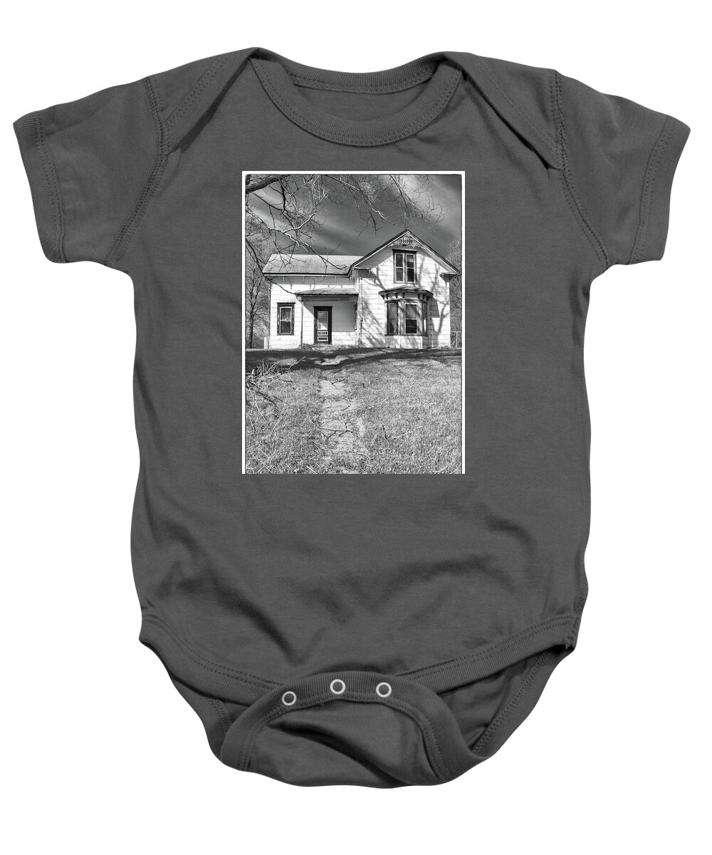 Barn Baby Onesie featuring the photograph Visiting the Old Homestead by Guy Whiteley