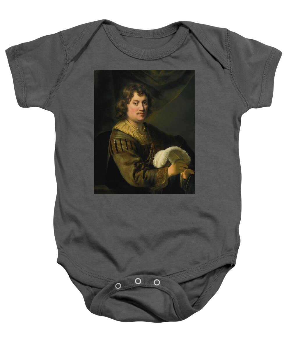 Ferdinand Bol Dordrecht 1616 - 1680 Amsterdam Portrait Of A Man Baby Onesie featuring the painting Portrait Of A Man by MotionAge Designs