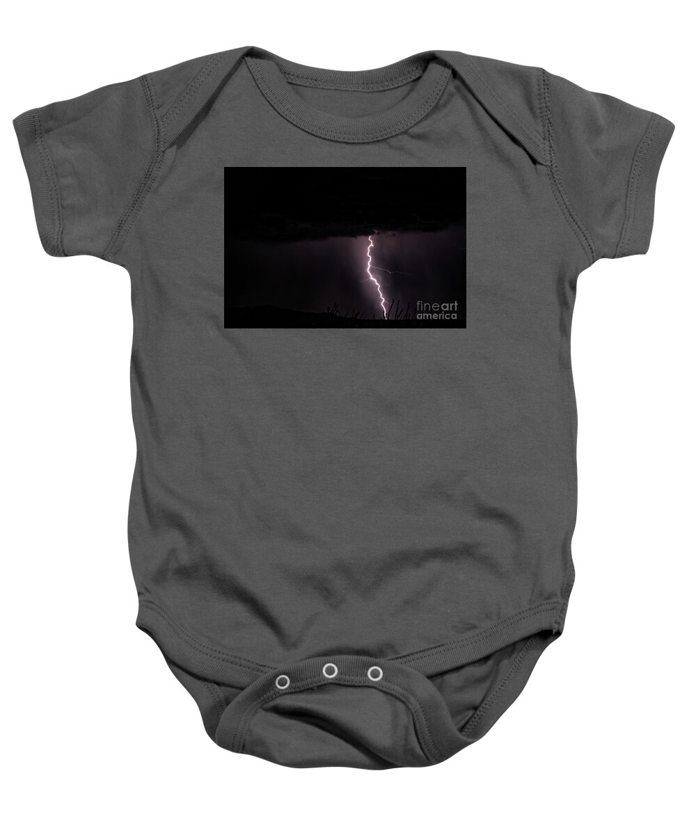 Lightning Baby Onesie featuring the photograph Lightning #15 by Mark Jackson