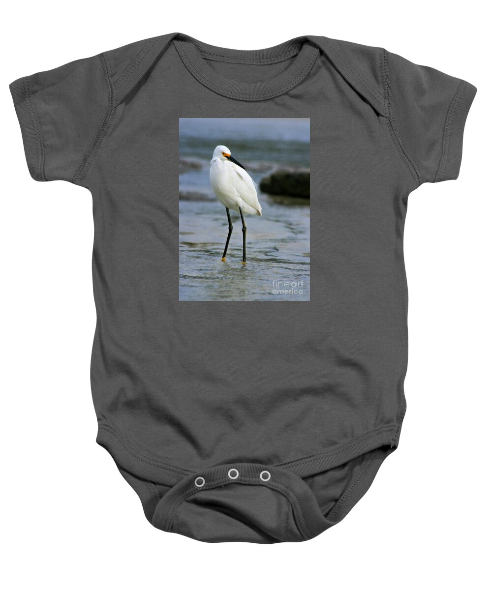  Baby Onesie featuring the photograph Egret #16 by Angela Rath