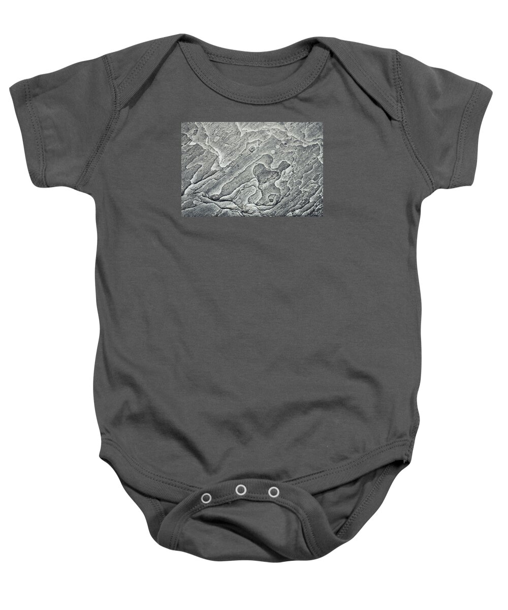 Abstract Baby Onesie featuring the photograph Stone background #16 by Tom Gowanlock
