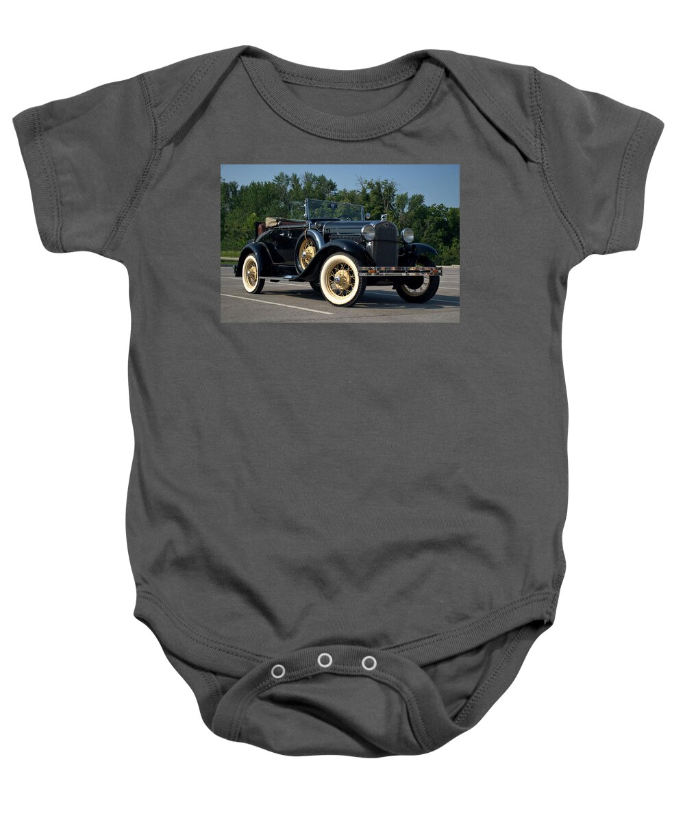 1931 Baby Onesie featuring the photograph 1931 Ford Model A Roadster by Tim McCullough