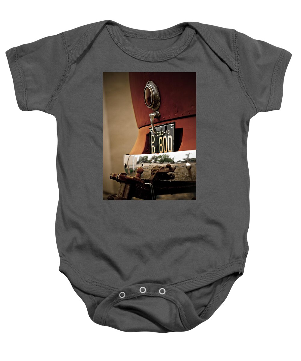 Bob Wills Baby Onesie featuring the photograph 1948 Flxible Clipper by Adam Reinhart