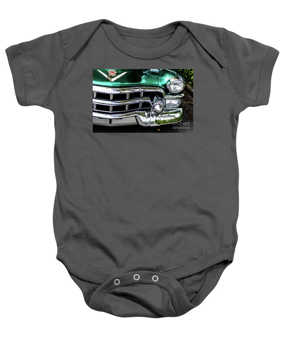 1953 Baby Onesie featuring the photograph 1953 Cadillac by M G Whittingham