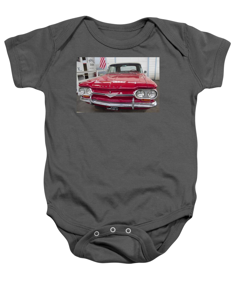 Sport Baby Onesie featuring the photograph 1964 Chevy Corvair by Ali Baucom