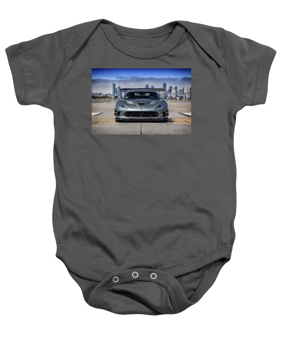 American Baby Onesie featuring the photograph #Dodge #ACR #Viper #2 by ItzKirb Photography