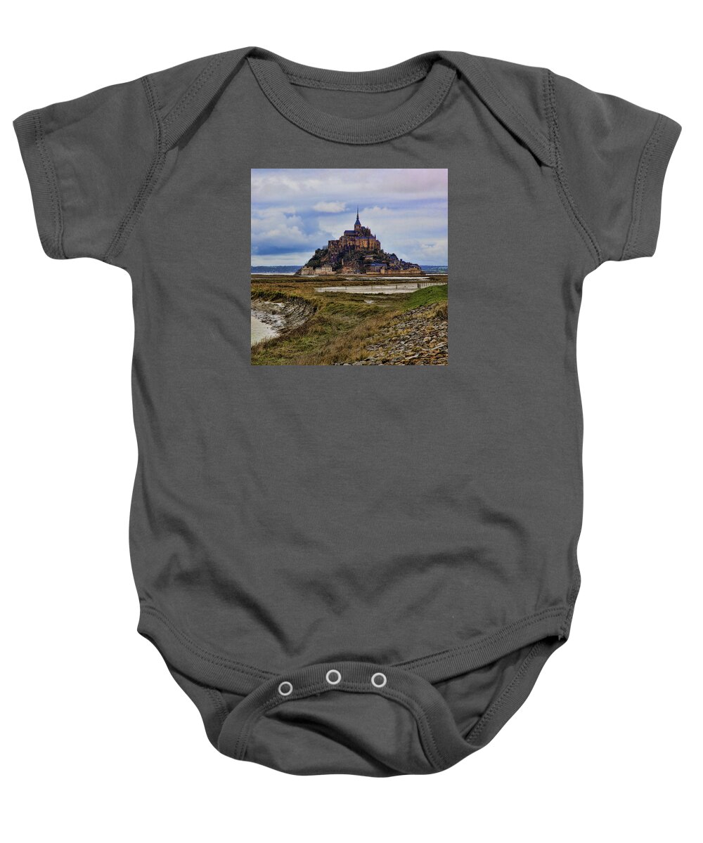 Mont Baby Onesie featuring the photograph Mont Saint Michel #2 by Hugh Smith