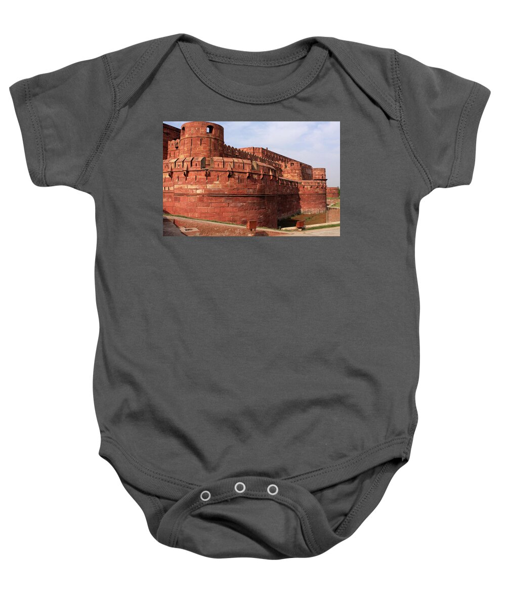 Agra Baby Onesie featuring the photograph Red Fort, Agra, India #2 by Aidan Moran