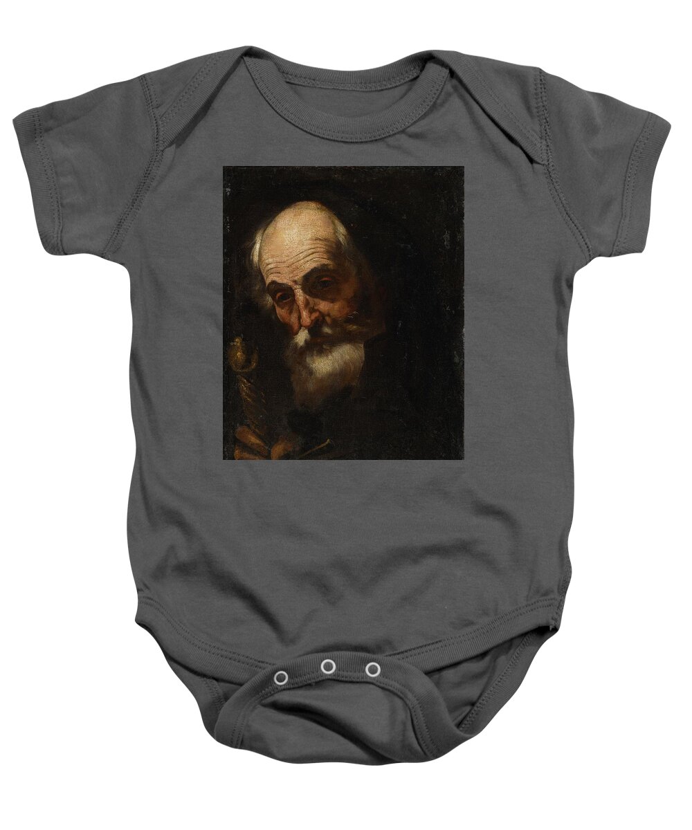 Attributed To Jusepe De Ribera Baby Onesie featuring the painting Saint Paul #2 by MotionAge Designs