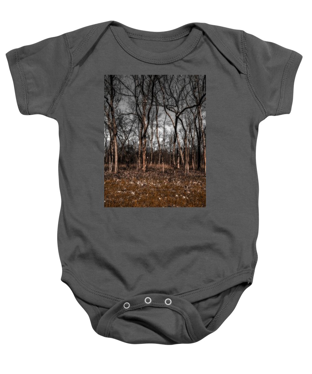 Area Baby Onesie featuring the photograph Trees #2 by Peter Lakomy