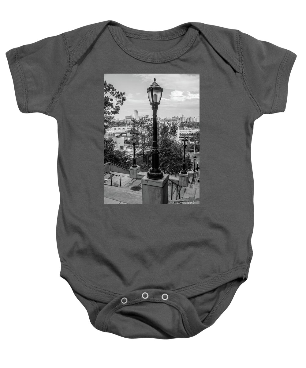 2016 Baby Onesie featuring the photograph 215th Street Stairs by Cole Thompson