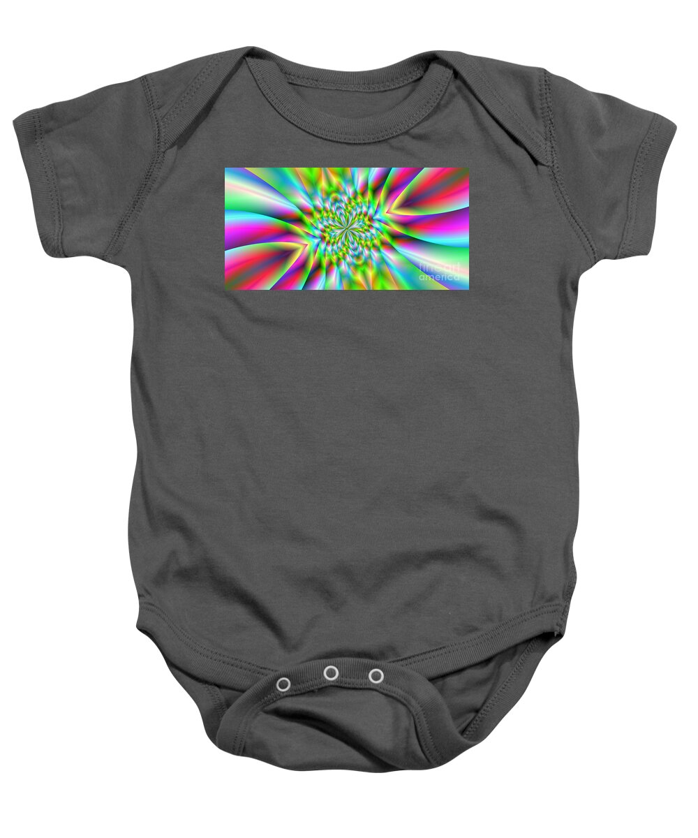 Abstract Baby Onesie featuring the digital art 2X1 Abstract 342 by Rolf Bertram