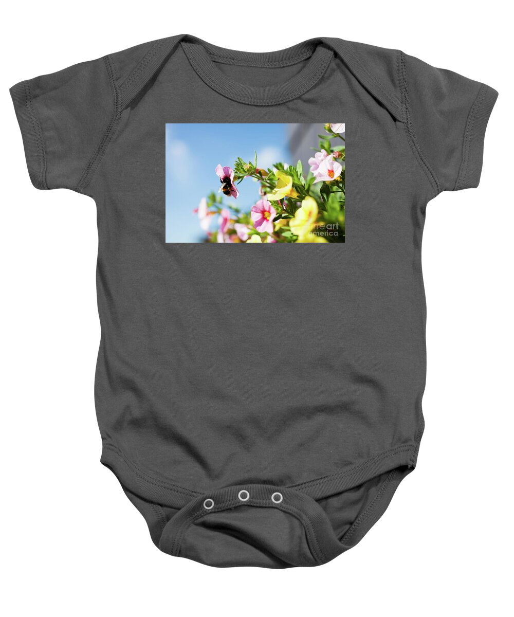 Bumblebee Baby Onesie featuring the photograph Bumblebee #3 by Kati Finell