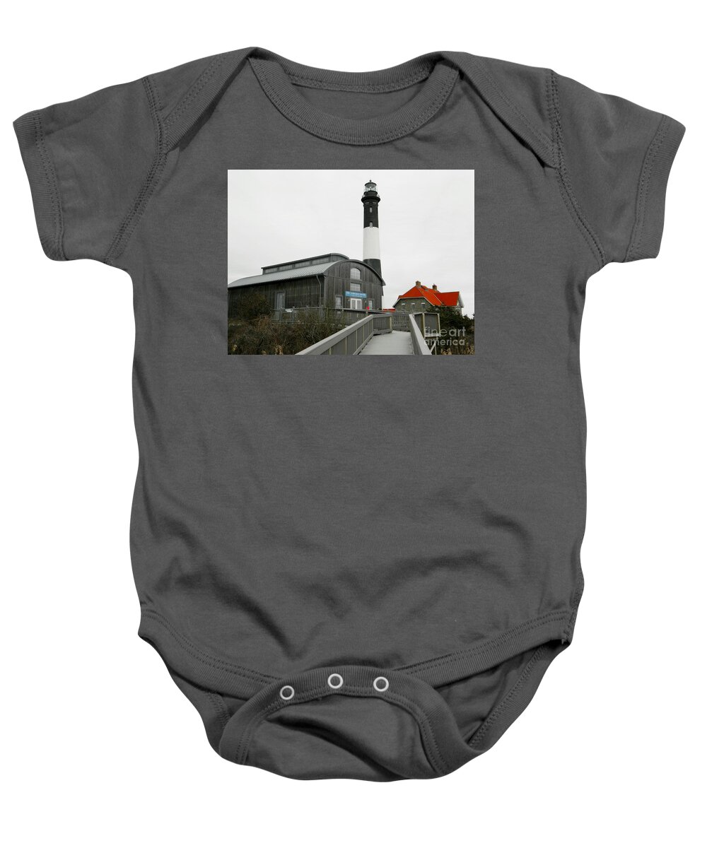 Fire Island Lighthouse Baby Onesie featuring the photograph Fire Island Lighthouse #3 by Raymond Earley