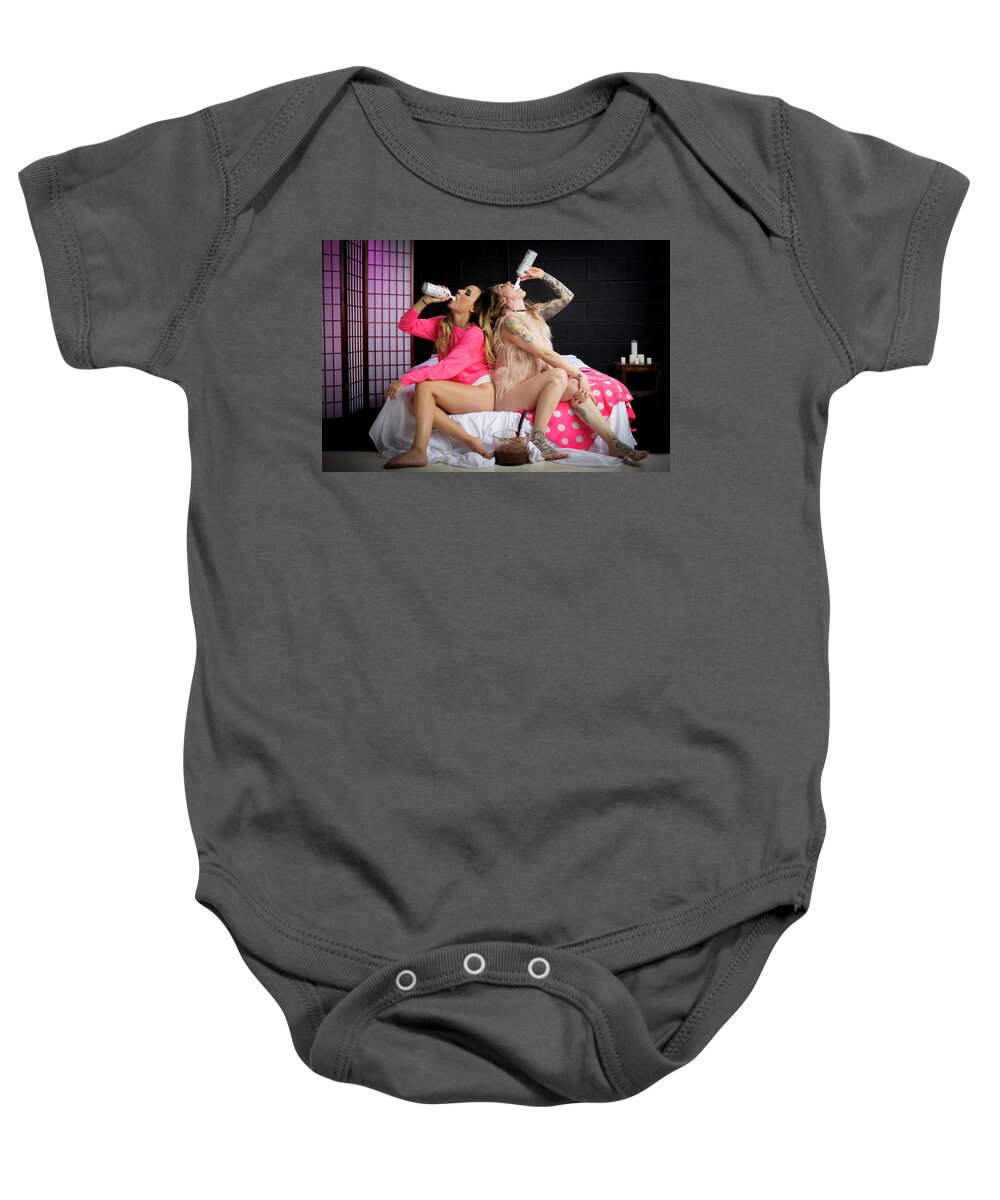 Lazy Day Baby Onesie featuring the photograph Lazy Day #3 by La Bella Vita Boudoir