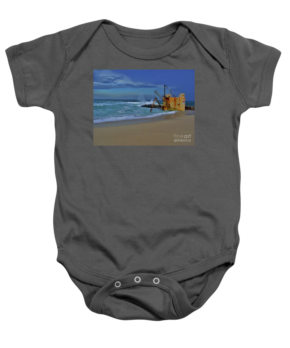 Singer Island Baby Onesie featuring the photograph 3- Pump House by Joseph Keane