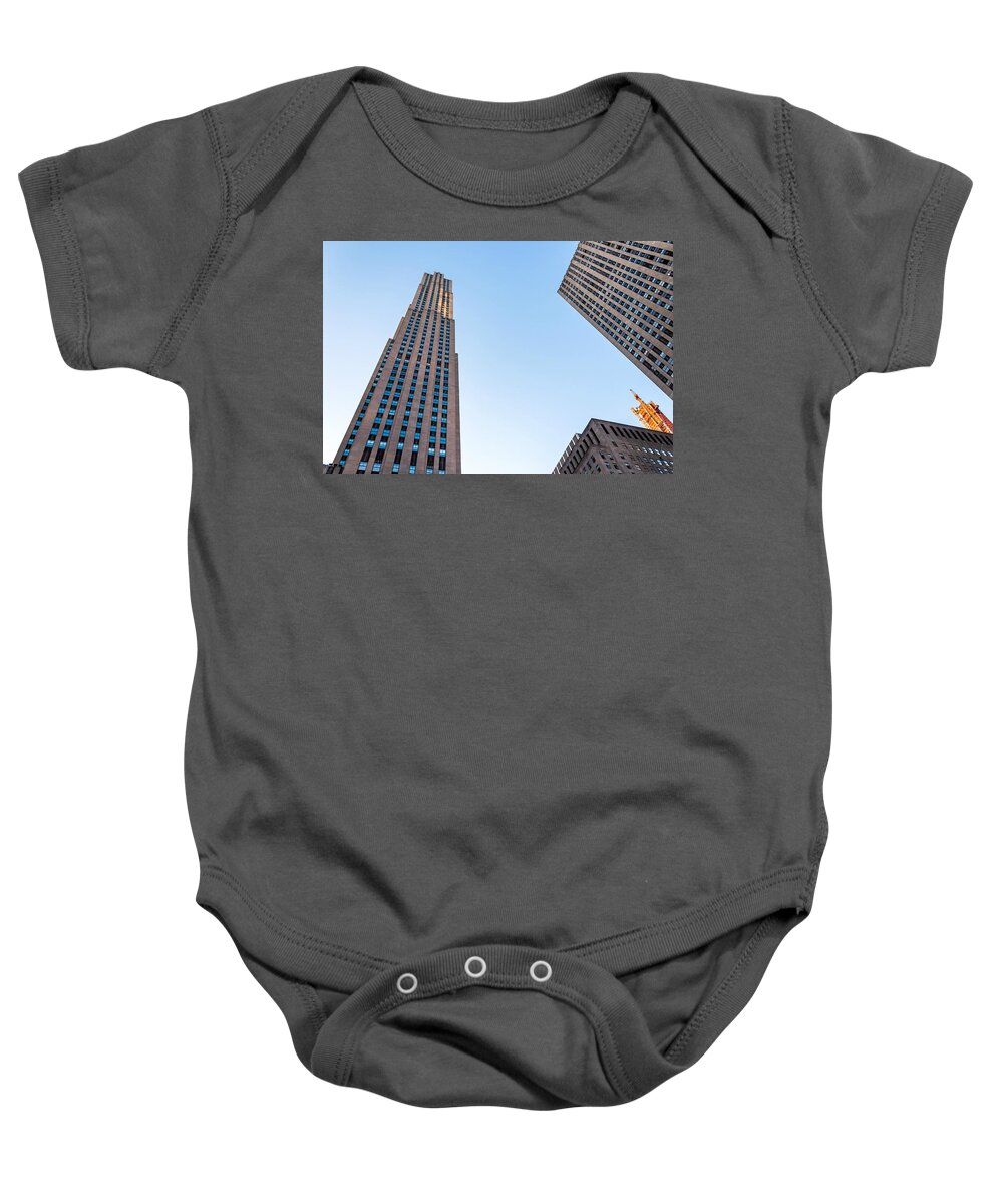 30 Rock Baby Onesie featuring the photograph 30 Rock by Alison Frank
