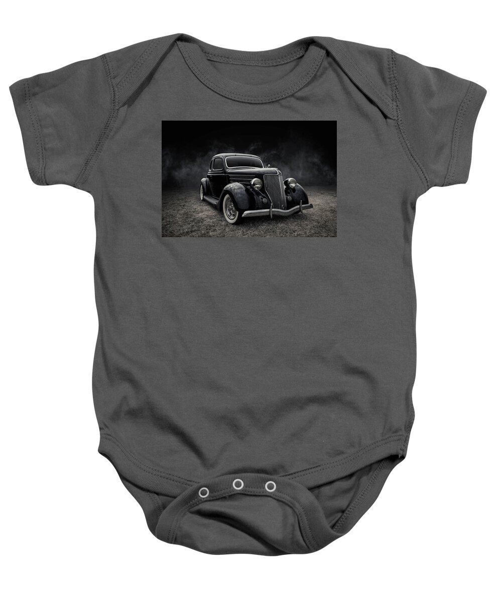 Vintage Baby Onesie featuring the digital art 36 Ford Five Window by Douglas Pittman