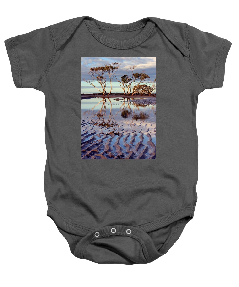 Beachmere Baby Onesie featuring the photograph Beachmere #4 by Robert Charity