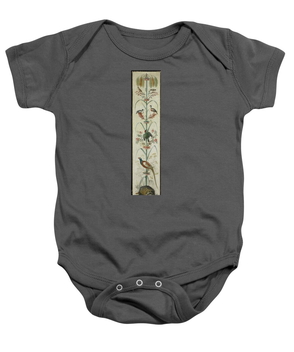 Birds 2 Baby Onesie featuring the painting Birds #4 by MotionAge Designs