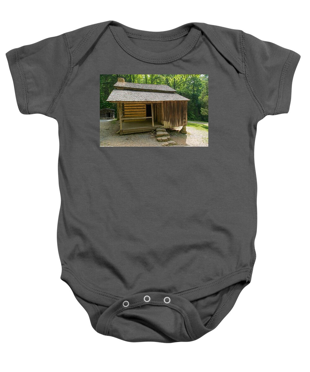 Cades Cove Baby Onesie featuring the photograph Elijah Oliver Place by Fred Stearns