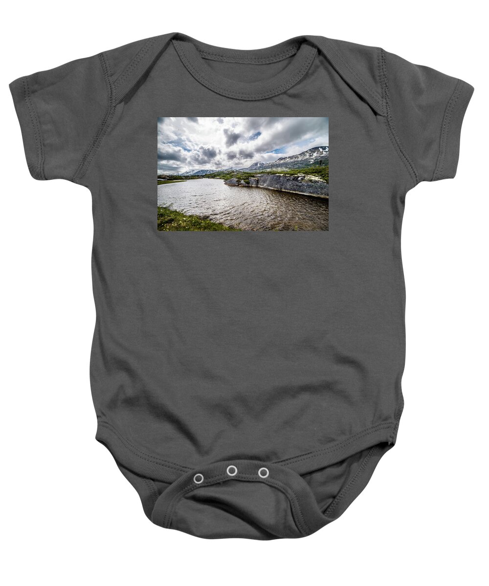 Mountain Baby Onesie featuring the photograph White Pass Mountains In British Columbia #46 by Alex Grichenko