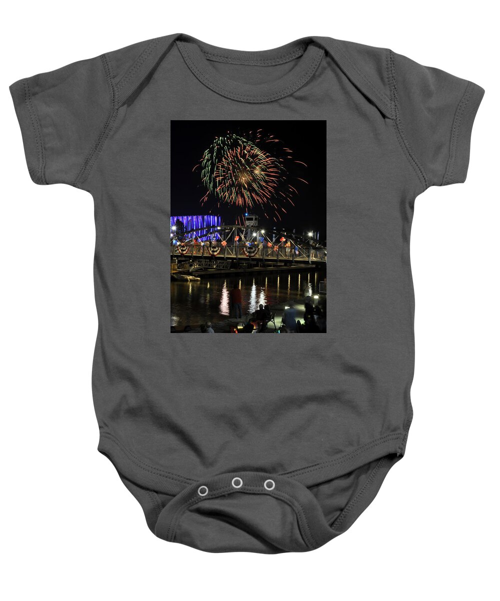 4th Of July Baby Onesie featuring the photograph 4th Of July 2017 Canalside Buffalo NY 32 by Michael Frank Jr