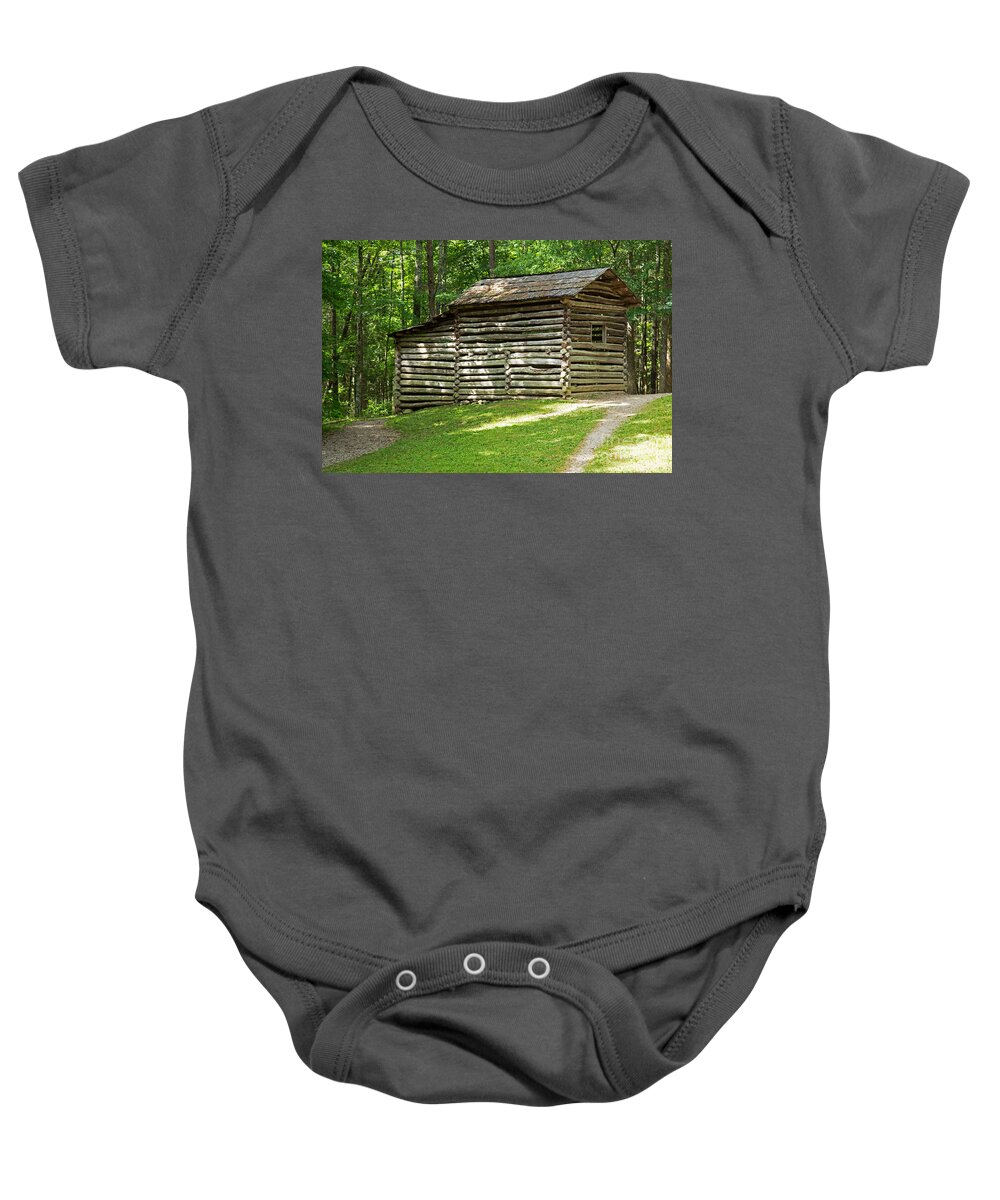 Cades Cove Baby Onesie featuring the photograph Elijah Oliver Place #5 by Fred Stearns