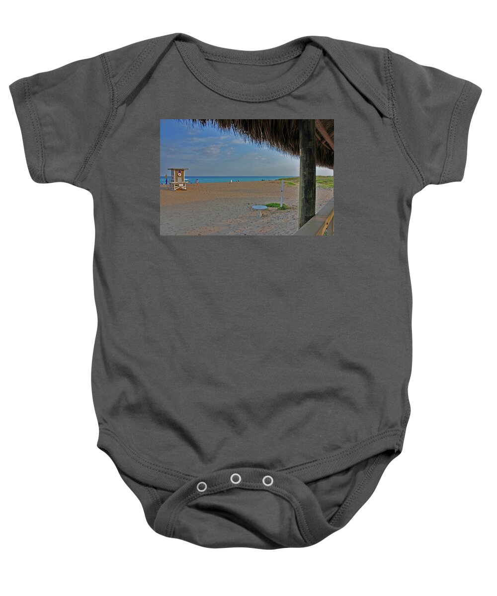 Surf Baby Onesie featuring the photograph 7- Southern Beach by Joseph Keane
