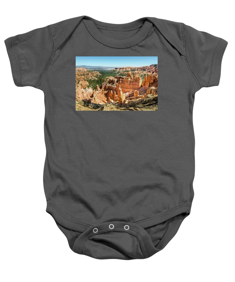 Bryce Canyon Baby Onesie featuring the photograph A Day in Bryce Canyon by Margaret Pitcher