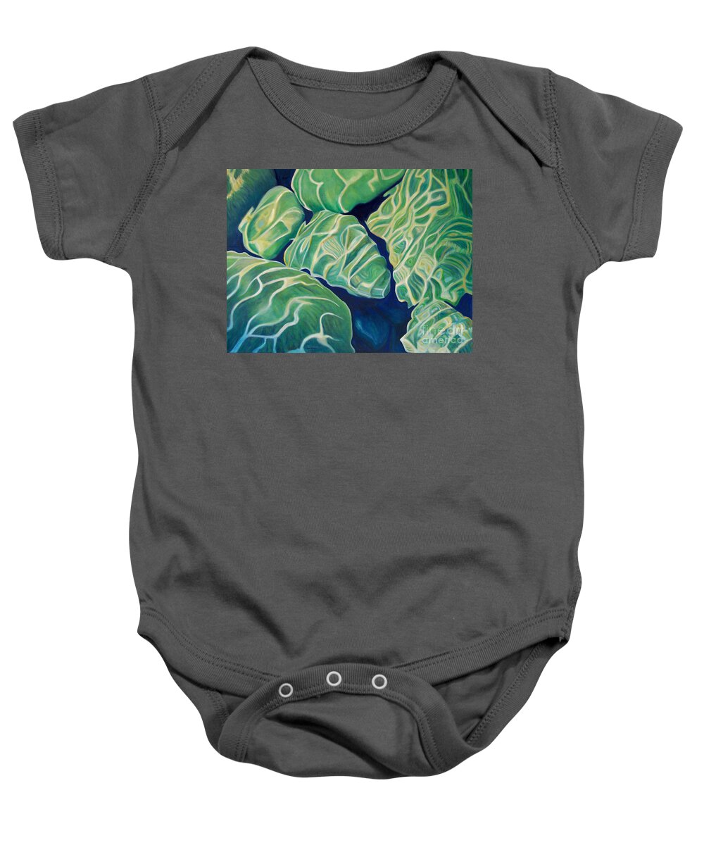 River Rocks Baby Onesie featuring the painting A Deeper Understanding by Brian Commerford