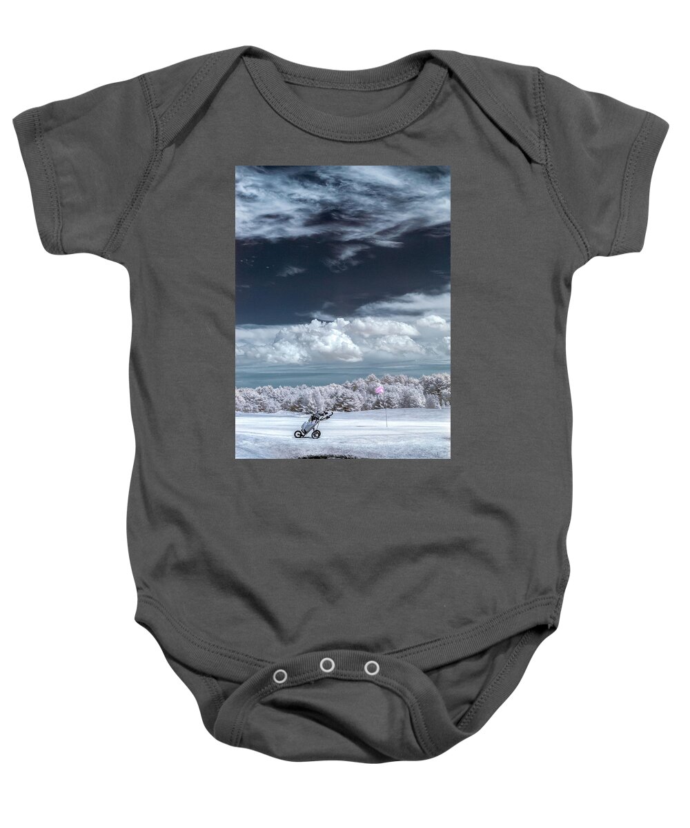 Ir Photography Baby Onesie featuring the photograph A Golf Course In Infrared by Guy Whiteley
