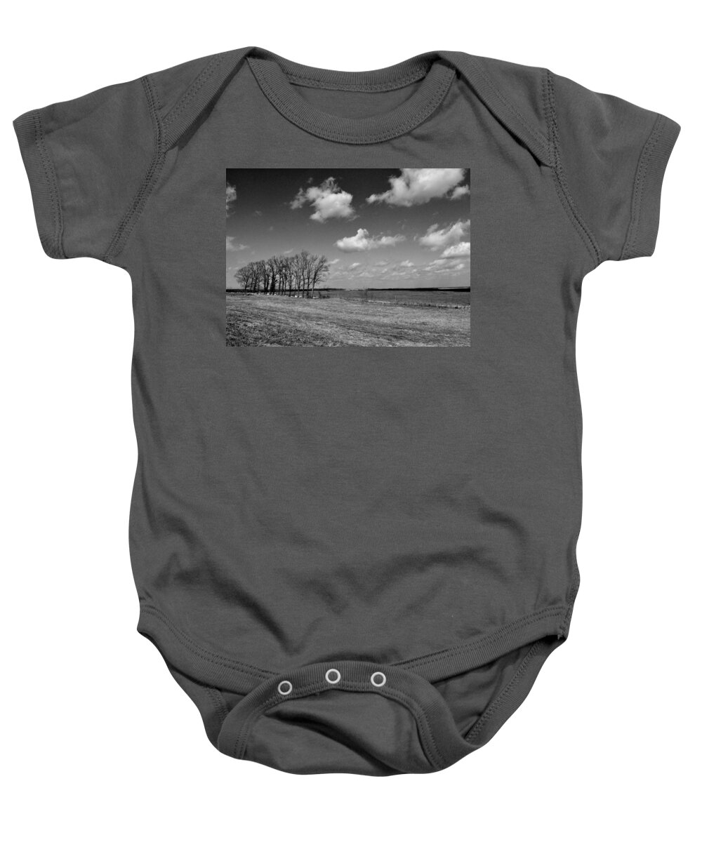 Black And White Baby Onesie featuring the photograph If... by Thomas Gorman