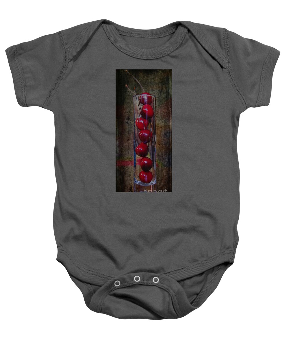 Cherries Baby Onesie featuring the photograph A Little Help From My Friends by Rene Crystal