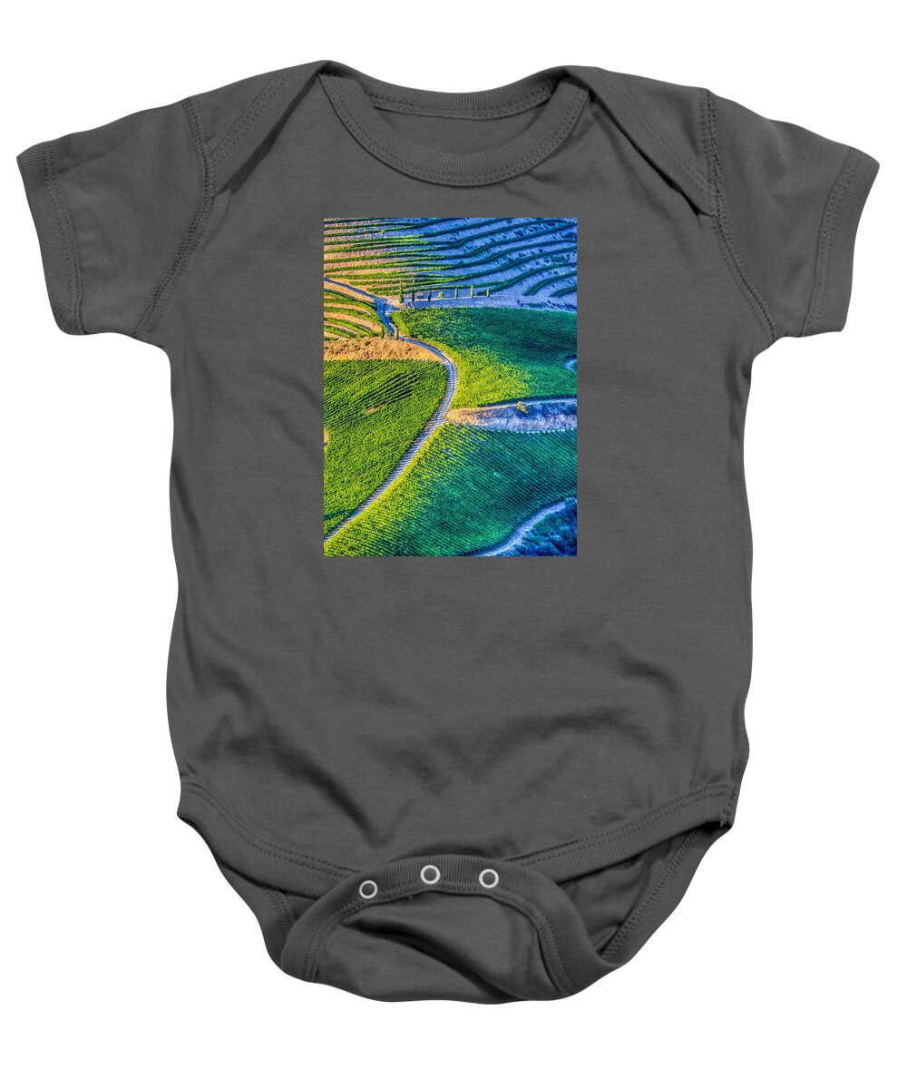  Baby Onesie featuring the photograph A Road Runs Through by Eggers Photography