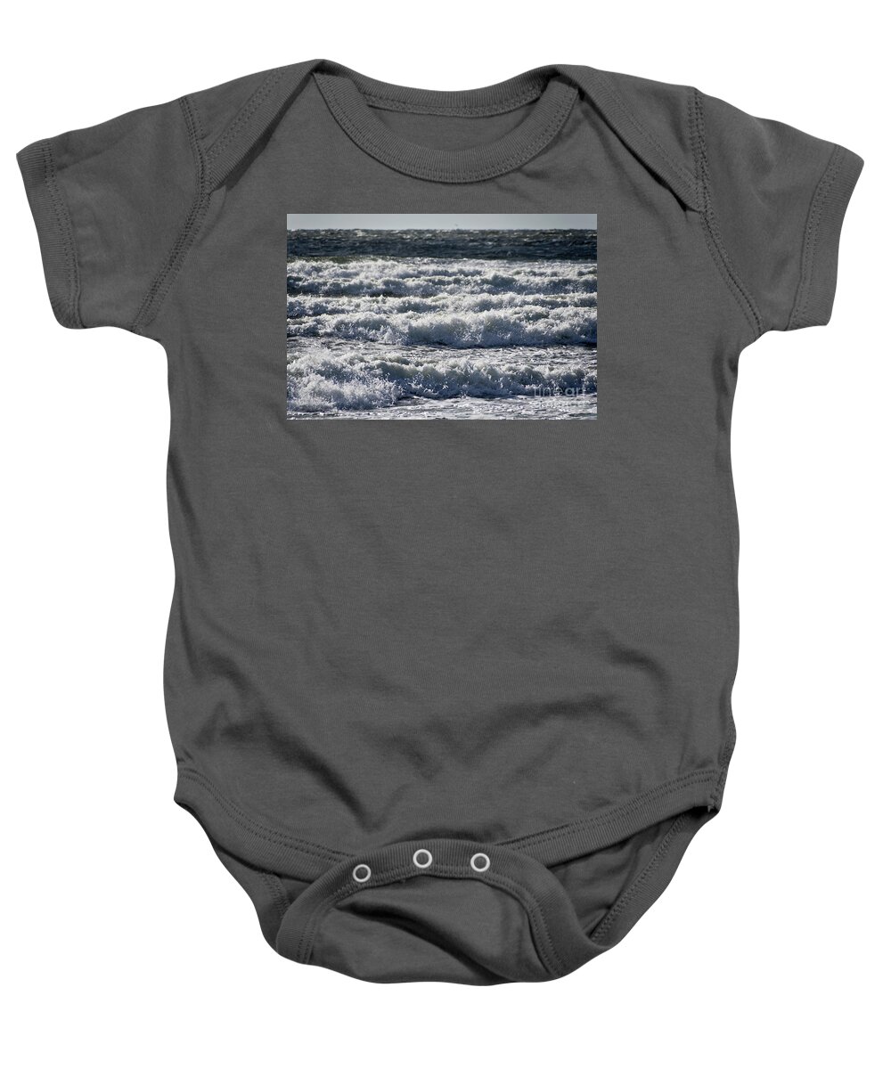 Ocean Baby Onesie featuring the digital art A Roil Mess by Scott Evers