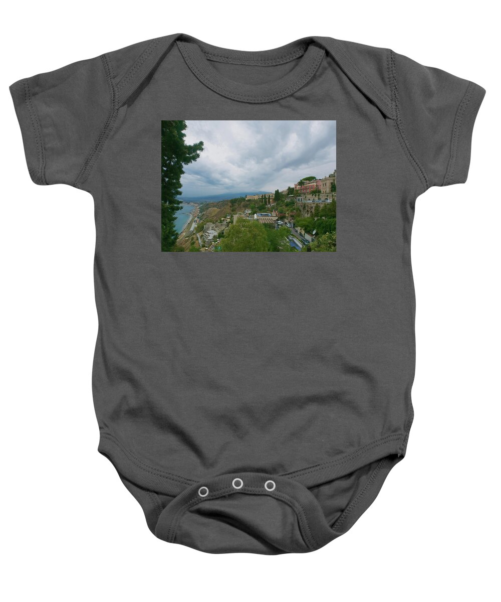 Sicily Baby Onesie featuring the photograph A Side of Sicily by S Paul Sahm