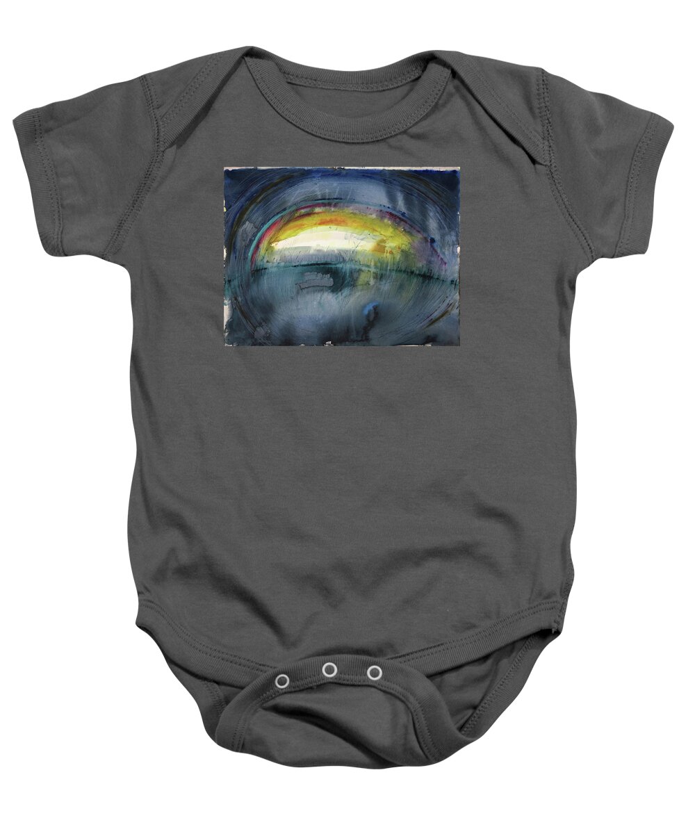 Painting Baby Onesie featuring the painting A sort of egg shaped thingy by Petra Rau