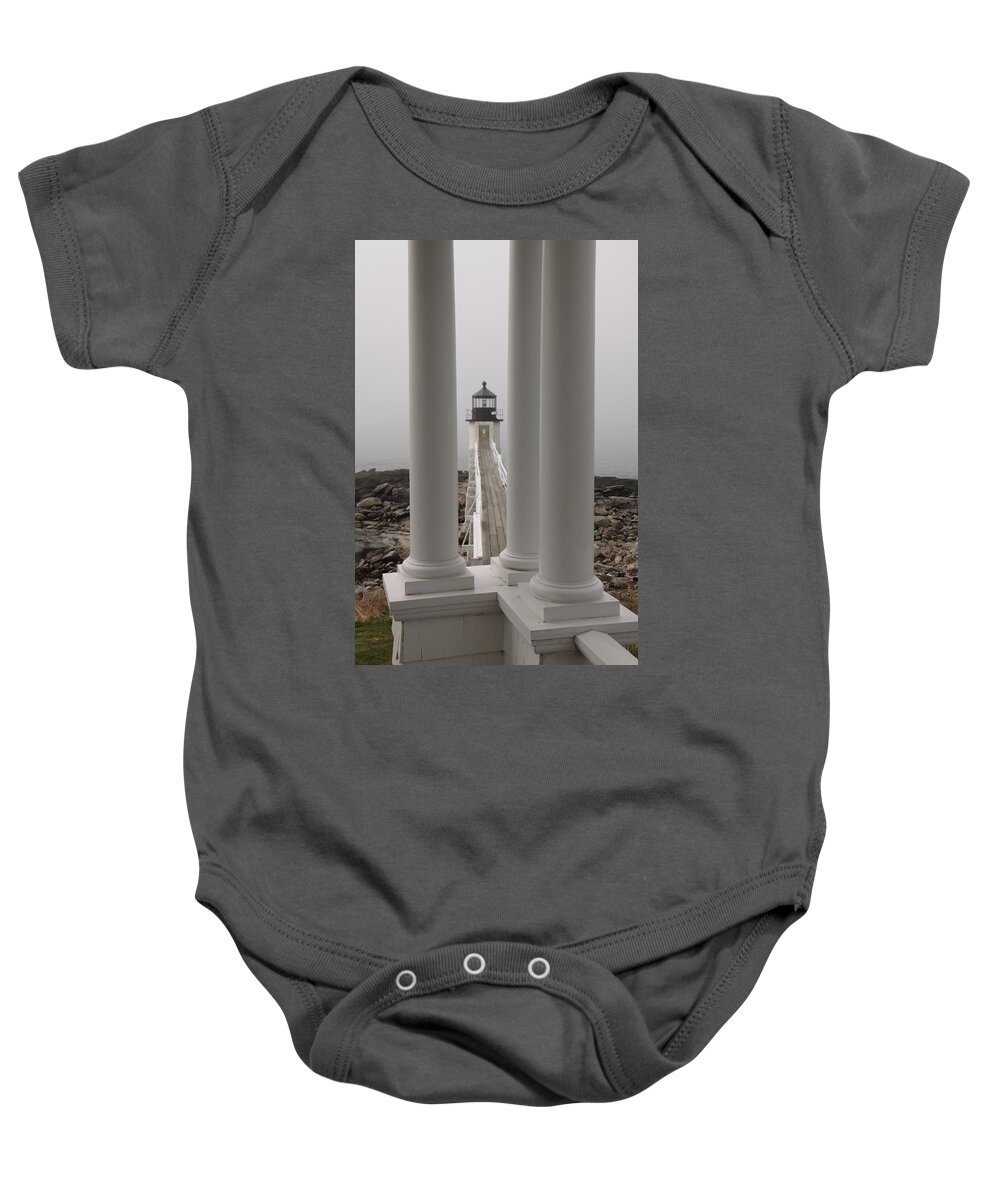 Seascape Baby Onesie featuring the photograph A View From The Porch by Doug Mills
