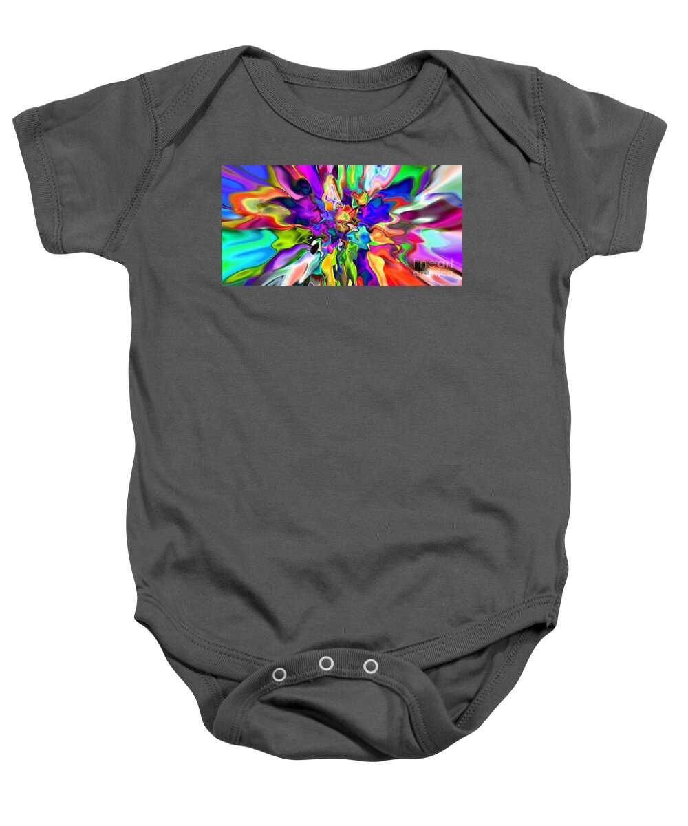 Abstract Baby Onesie featuring the digital art Abstract 373 by Rolf Bertram
