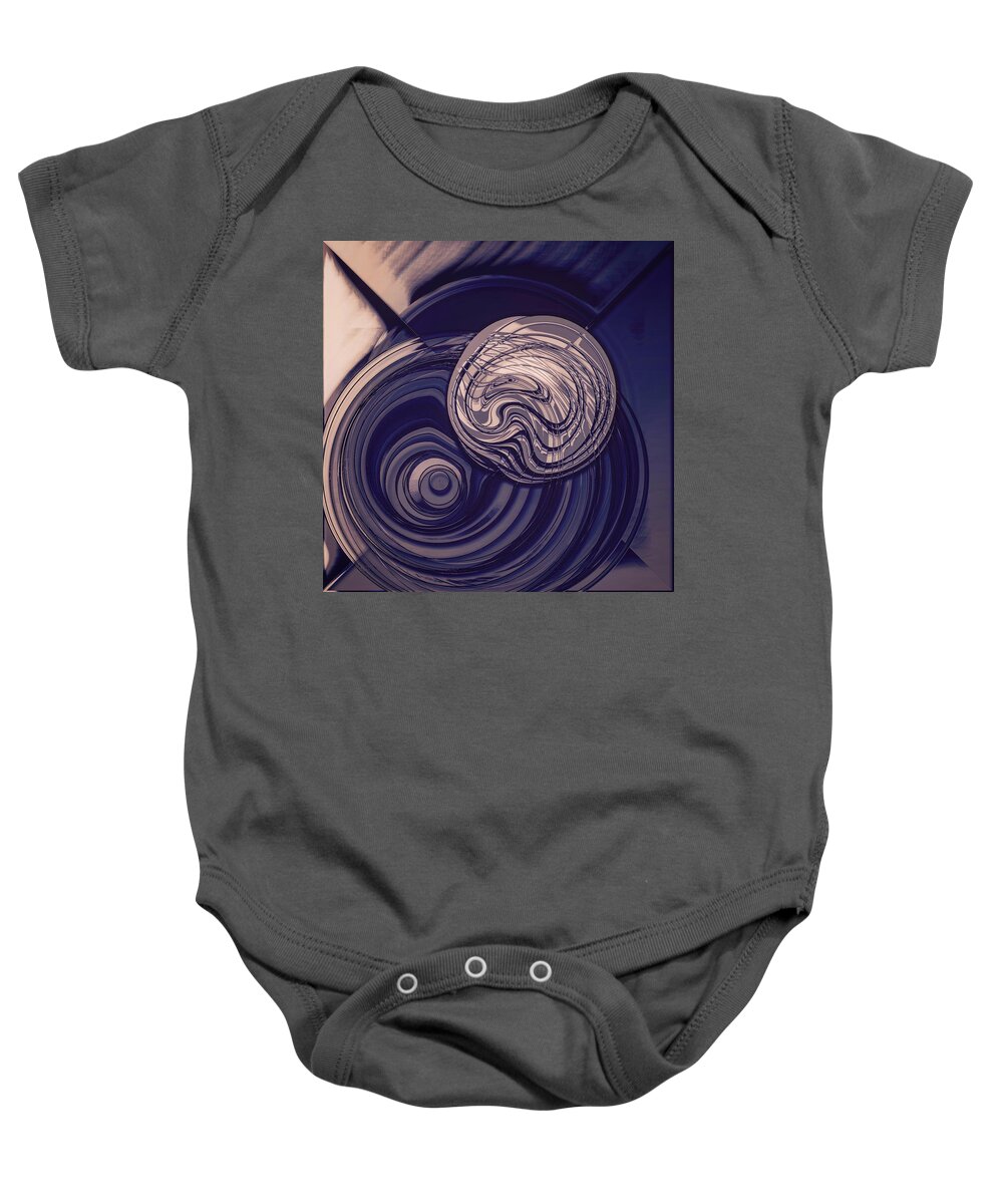 Bubbles Baby Onesie featuring the digital art Abstract Bubbles by Marko Sabotin