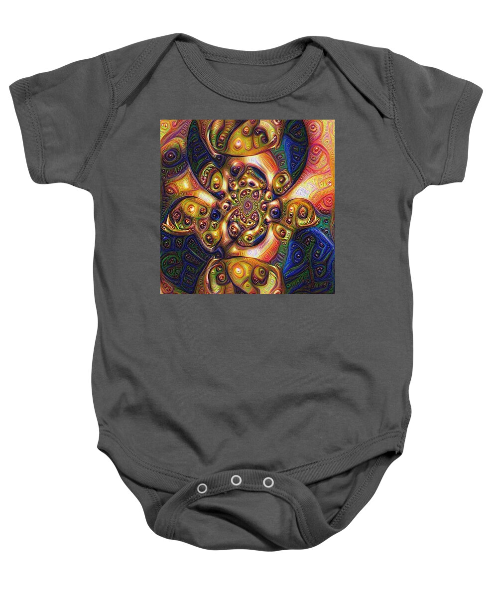 Fractal Baby Onesie featuring the digital art Abstract Fractal by Bruce Rolff