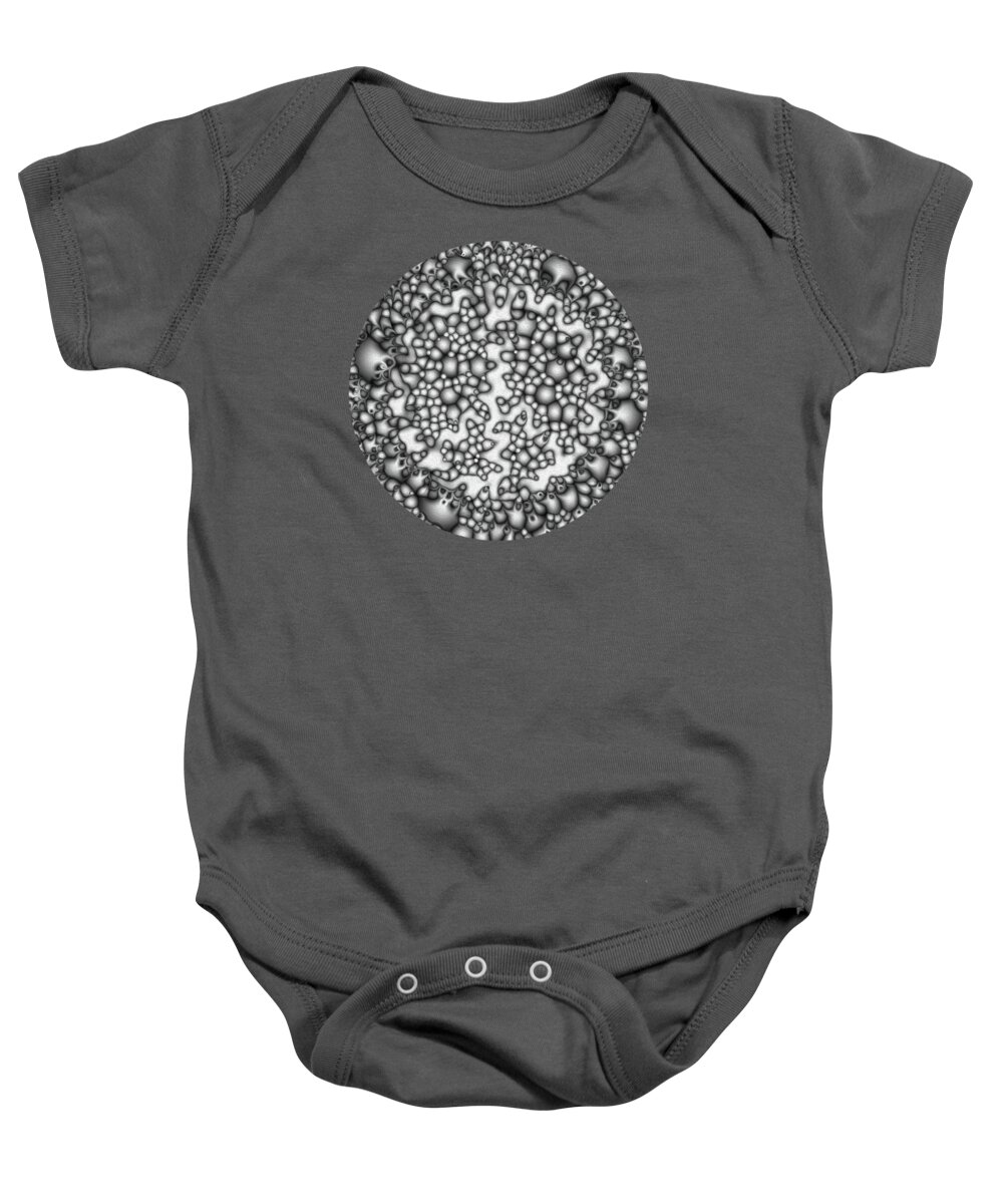 Macro Baby Onesie featuring the digital art Abstract Macro Shapes by Phil Perkins