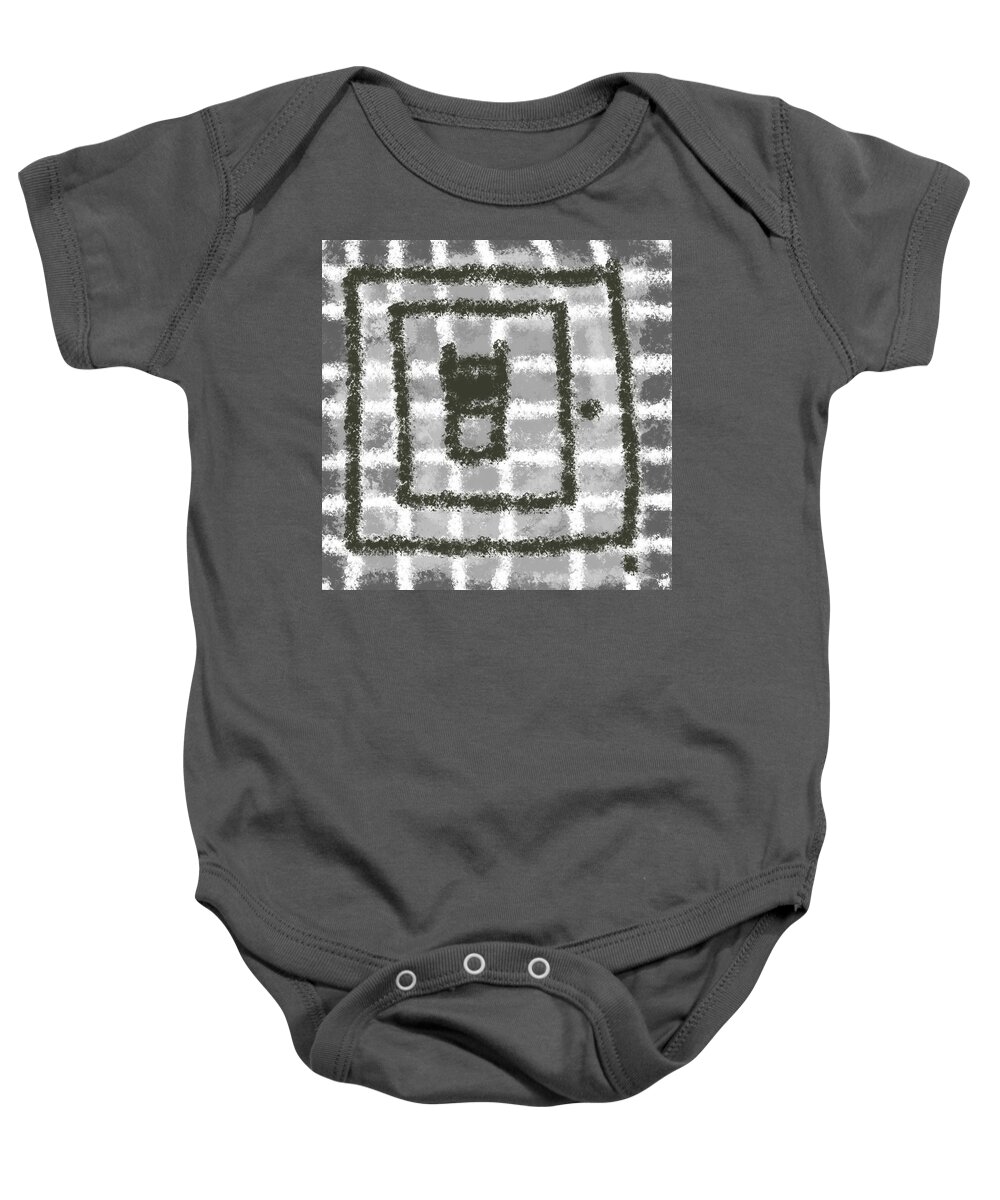 Top View Baby Onesie featuring the digital art Abstract Oblivion by Keshava Shukla
