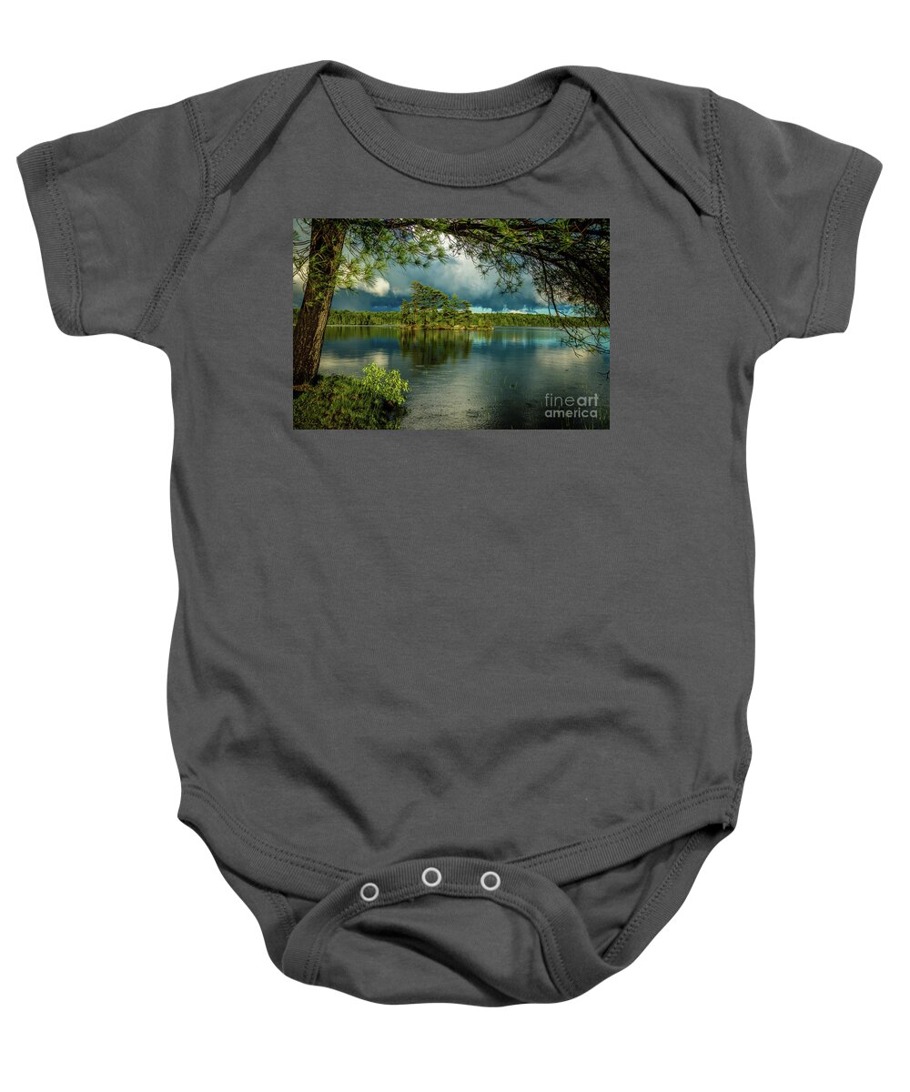Buck Lake Baby Onesie featuring the photograph After the Rain by Roger Monahan