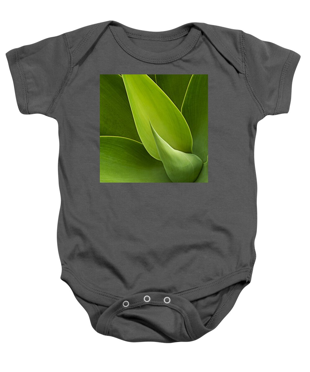 Green Baby Onesie featuring the photograph Agave by Heiko Koehrer-Wagner